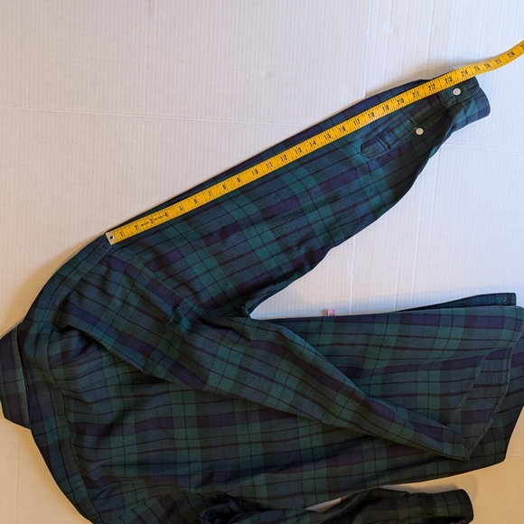 Ralph Lauren Blaire 100% Cotton Long Sleeve Black Watch Plaid Shirt - Picture 6 of 11